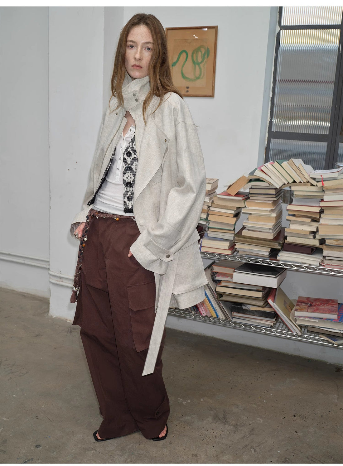 Mid - Length Linen Blend Trench Coat - Relaxed Luxury Style