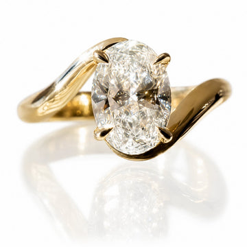 Celeste Wave Oval Lab Diamond Ring