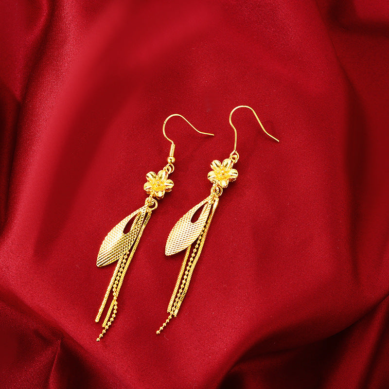 Luxury Gold Tassel Earrings for Women