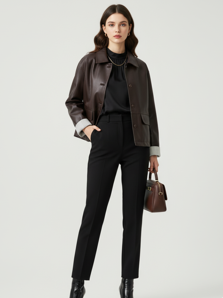 Brooklyn Heights Retro Leather Jacket