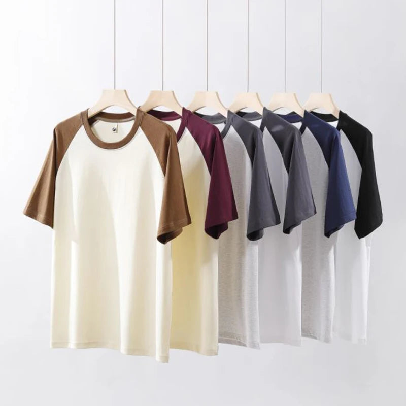 Men's Oversized Patchwork T-Shirt - Heavy Cotton Streetwear Tee