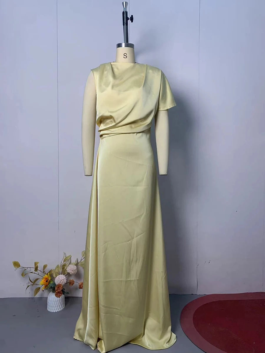 Aurora One-Shoulder Maxi Dress - Elegant A-line Silhouette