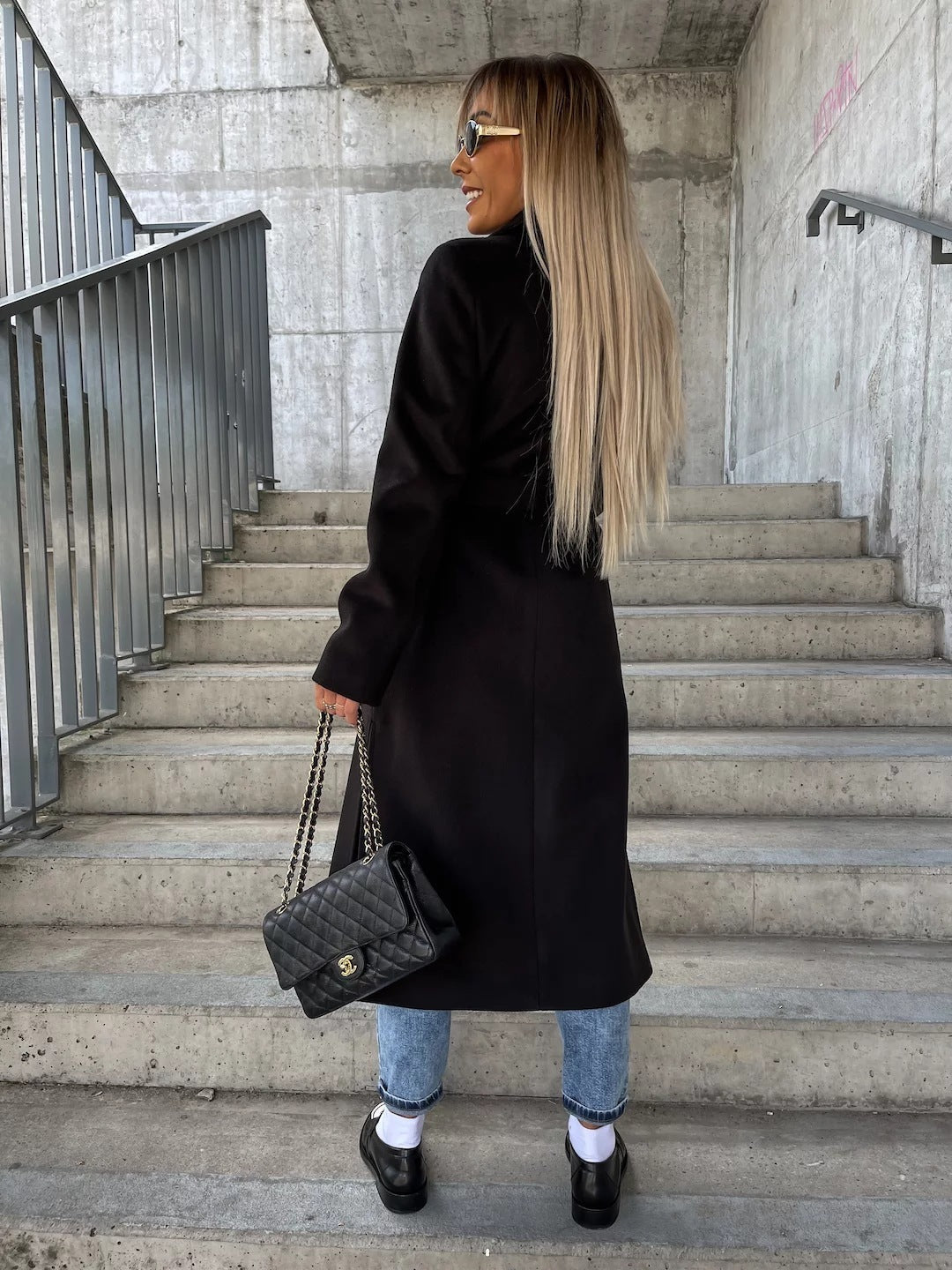 Tailored Long Coat - Camel