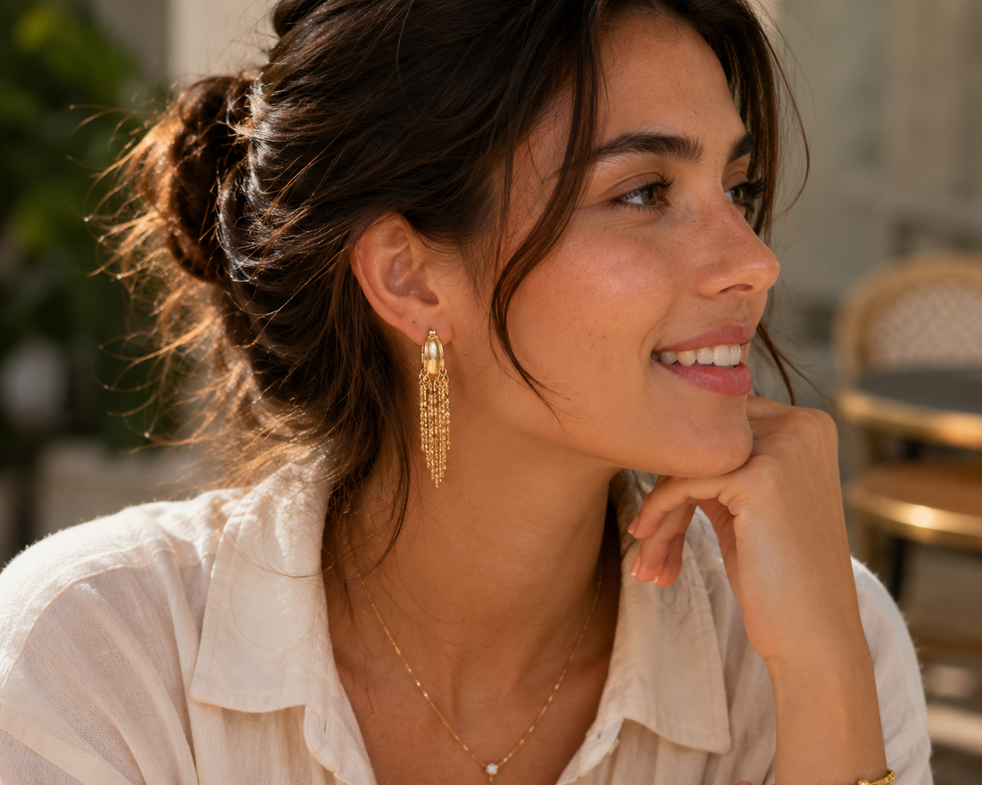 Élysée Tassel Earrings™ | 18K Solid Gold