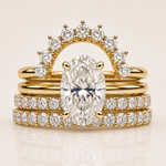 Aurora Halo Bridal Ring Set
