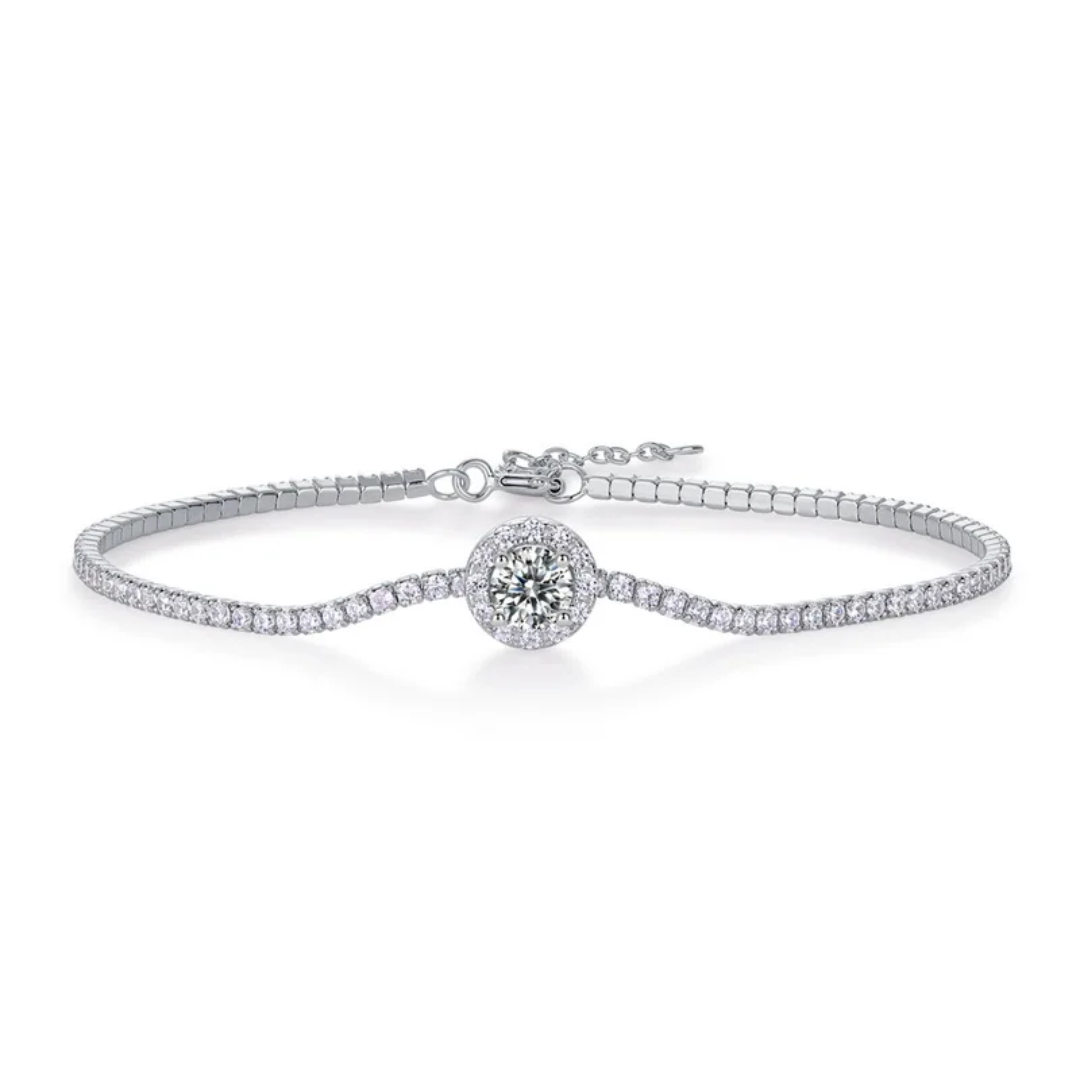 Scarlet Ruby Moissanite Bracelet