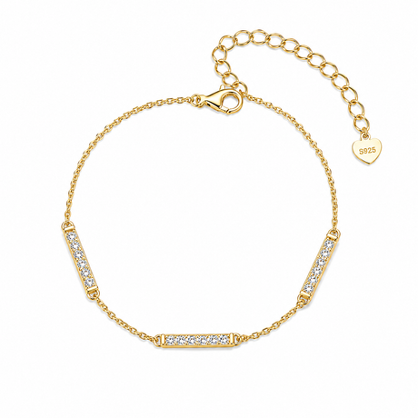 Aurora Moissanite Bar Bracelet