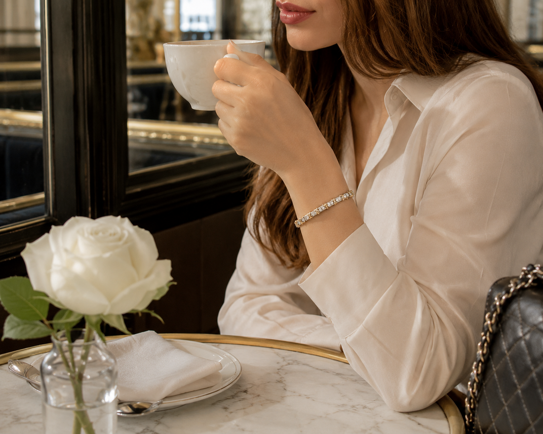 Lumière X Bracelet – Two-Tone Moissanite Elegance