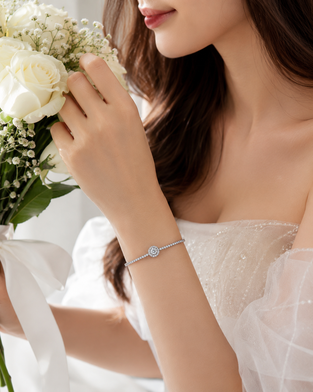 Scarlet Ruby Moissanite Bracelet