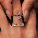 Aurora Halo Bridal Ring Set