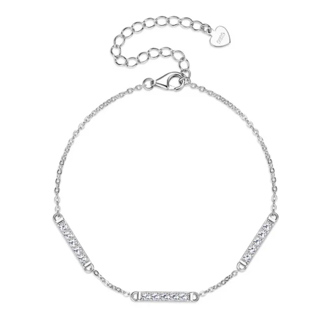 Aurora Moissanite Bar Bracelet