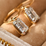 Emerald Cut Lab-Grown Diamond Hoop Earrings in Solid Gold | 3.00 CTW | IGI Certified