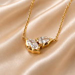 Marquise & Pear Lab-Grown Diamond Necklace – 0.60 CT | Solid Gold
