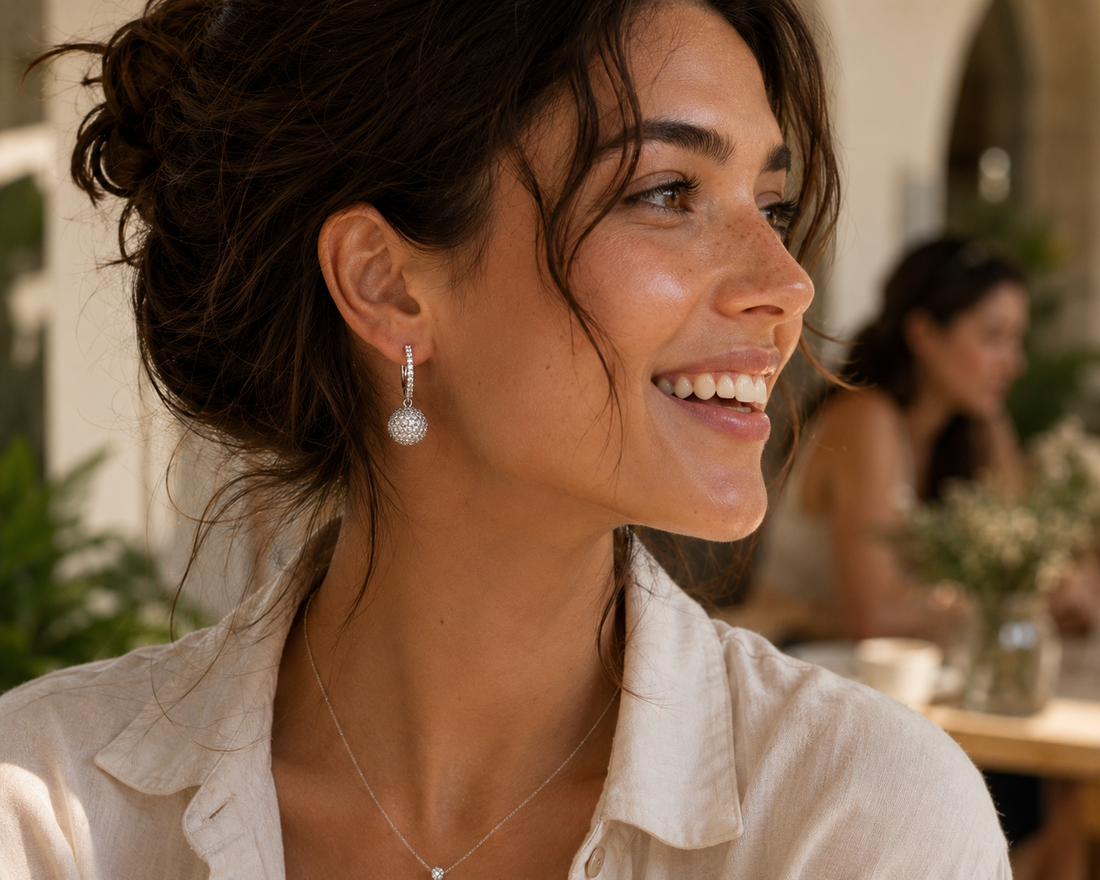 Starlight Moissanite Drop Earrings
