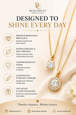 Marquise & Pear Lab-Grown Diamond Necklace – 0.60 CT | Solid Gold