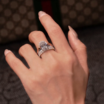 Aurora Halo Bridal Ring Set
