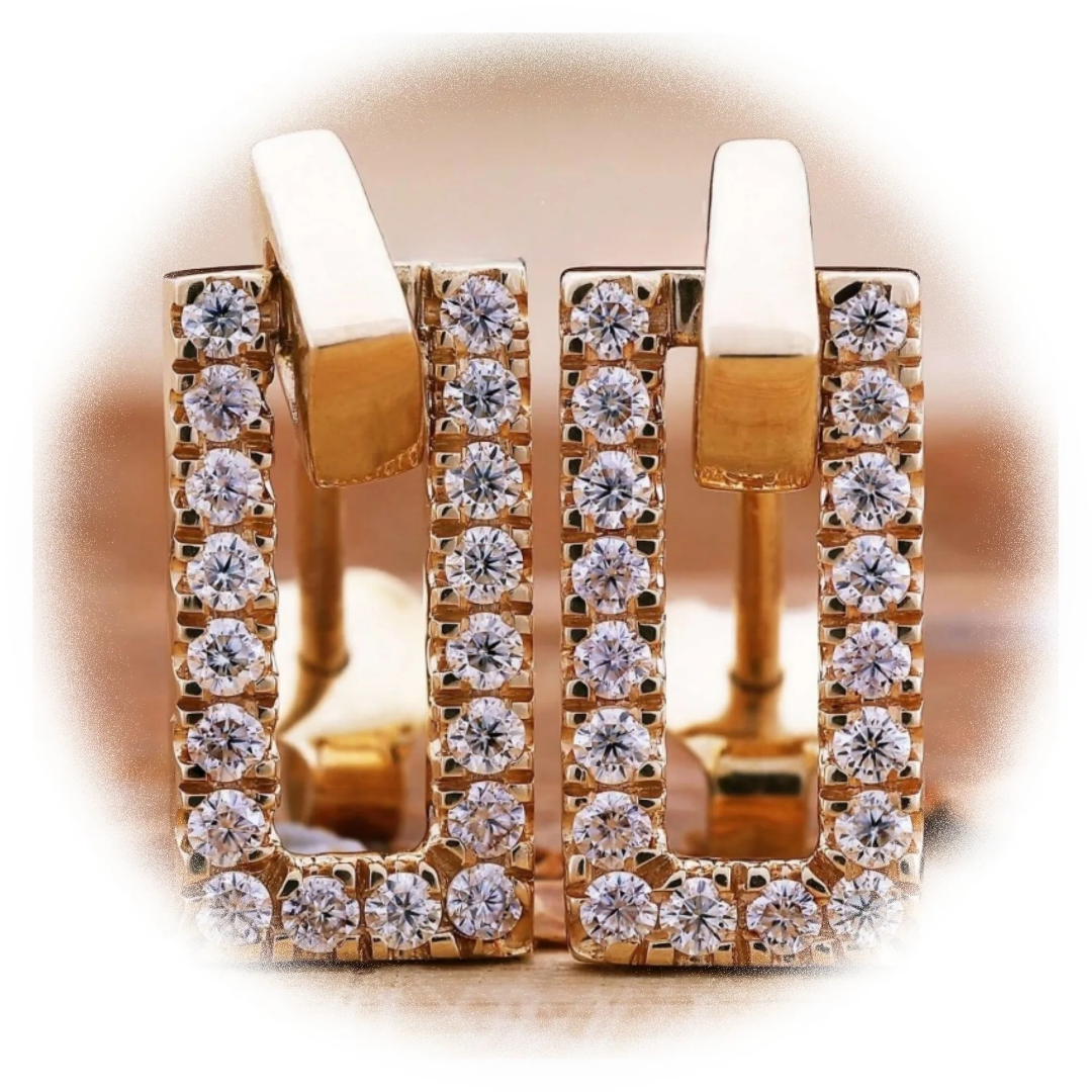 ✨ Élan Diamond Earrings – 18K Gold & Lab-Created Diamonds